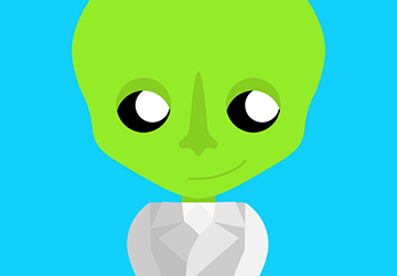 Stereotypical Green Alien